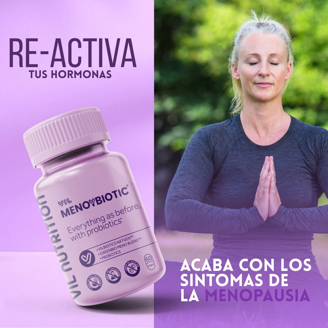 MENOYBIOTIC Estrobiotic™ – El único suplemento que reactiva tu propia fábrica interna de hormonas para vivir la menopausia sin dramas ni dificultades 