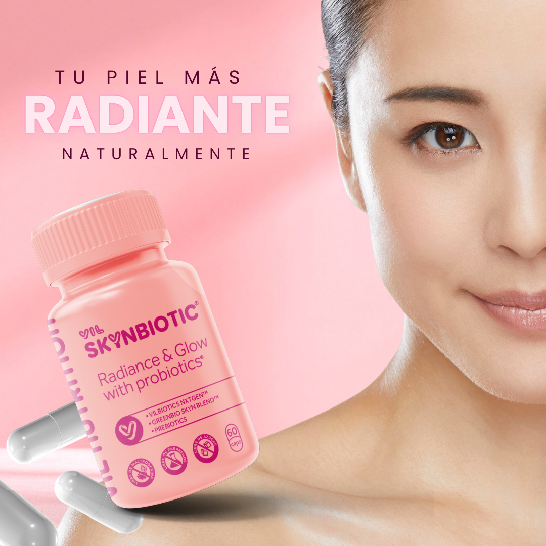 Vil SkynBiotic™ – El probiótico que ilumina tu piel desde adentro y restaura el brillo de tu rostro 